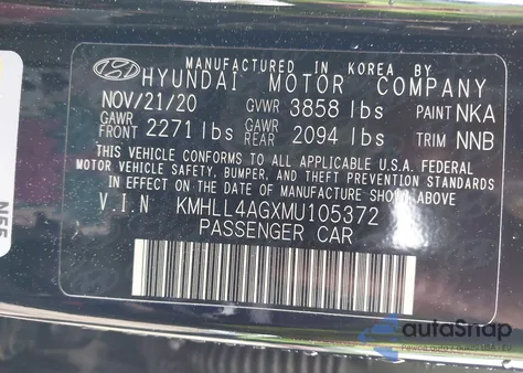 2021 Hyundai Elantra Se from USA, damaged, VIN KMHLL4AGXMU105372